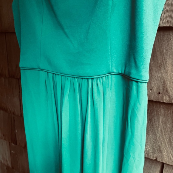 Adrianna Papell Women's One Shoulder Chiffon Gown Special Occasion Dress Size 14 - Picture 7 of 16